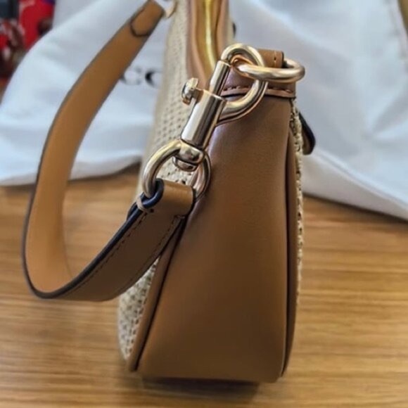 Coach Teri Shoulder Bag Straw Bag - Picture 3 of 4